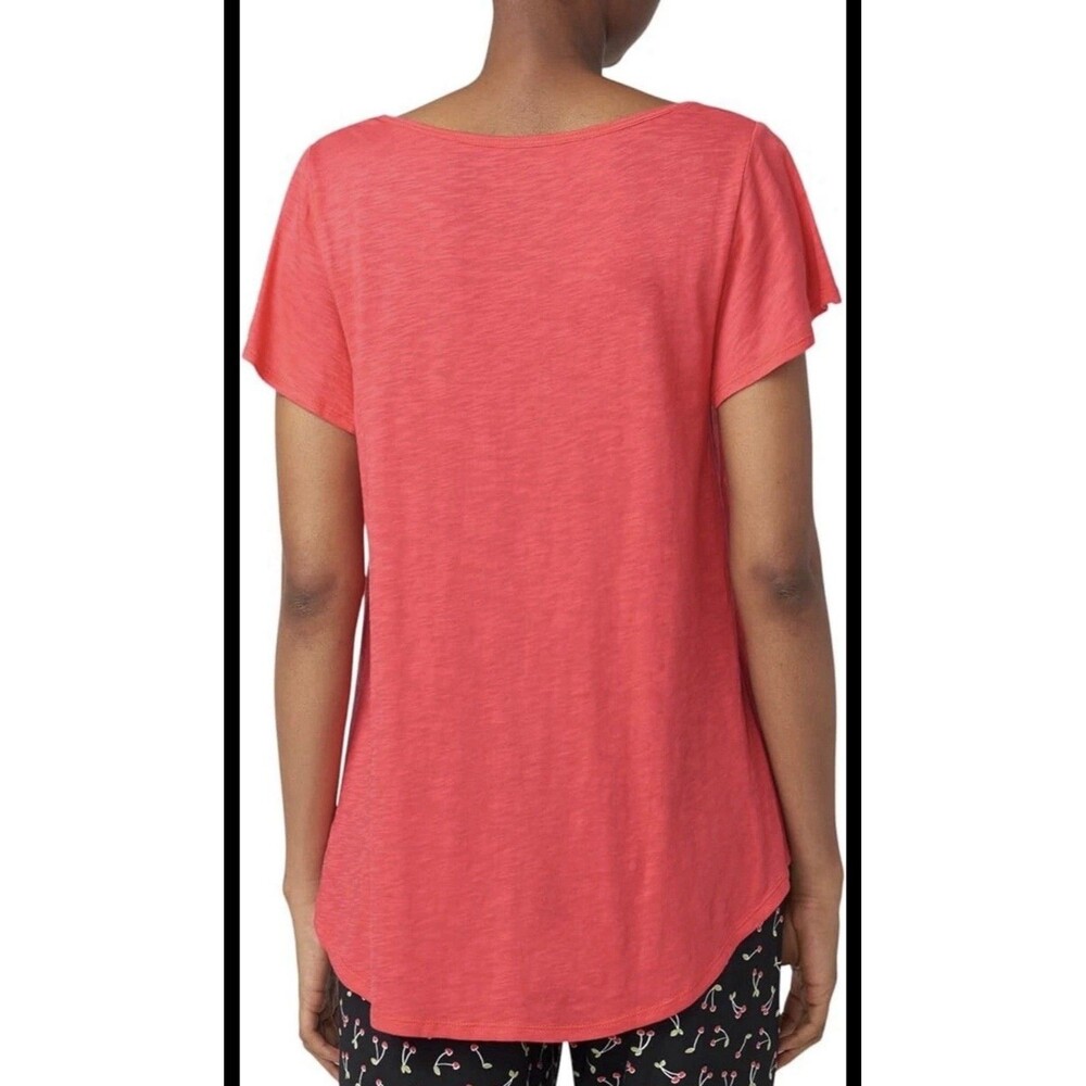 HUE Pajamas, Cute Pj Separates, Teaberry-Short Sleeve Tee Size Medium - Picture 3 of 9